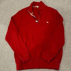 Men burberry half zip up